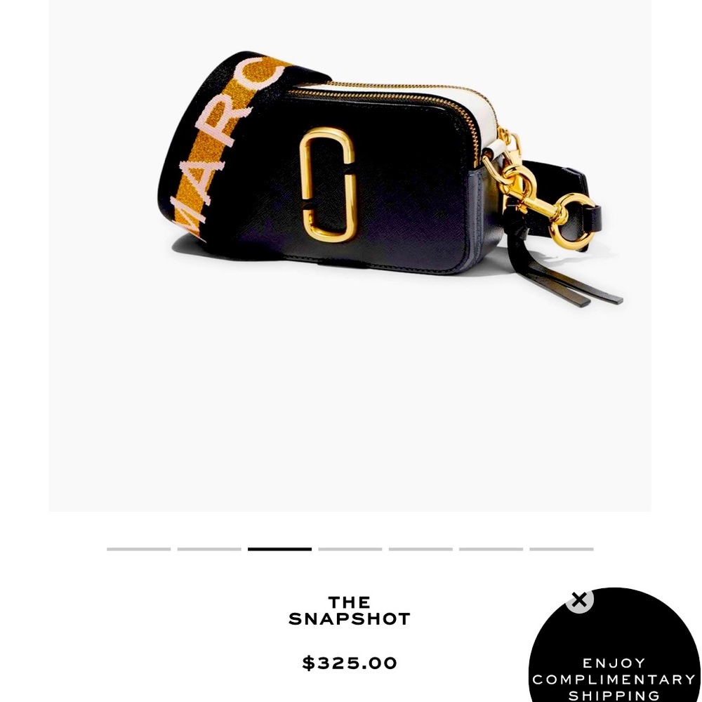 NWOT Marc Jacobs black multi with signature strap. Never used